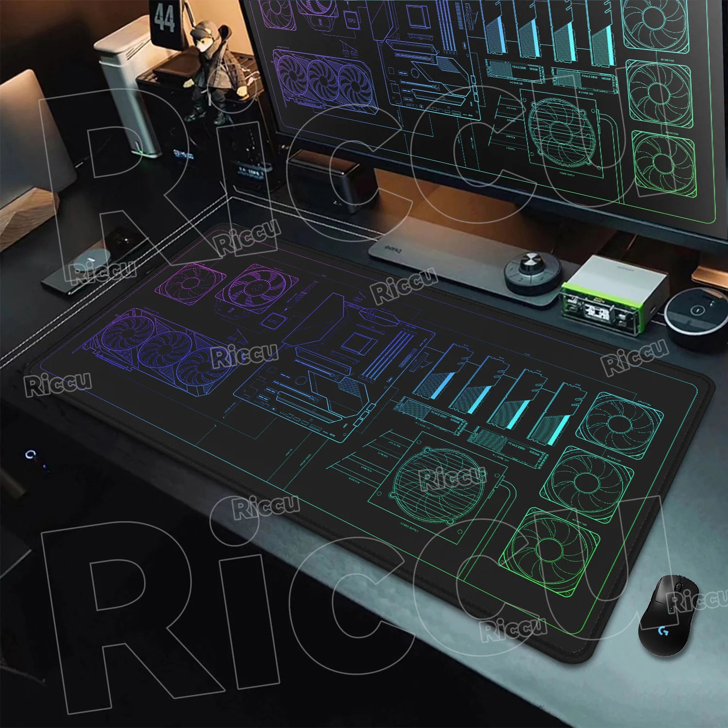 Playmat Card Artistic line design Game Mousepad Computer CPU Mouse Pad Non-Slip Natural Rubber Carpet Square Desktop Mouse Pad