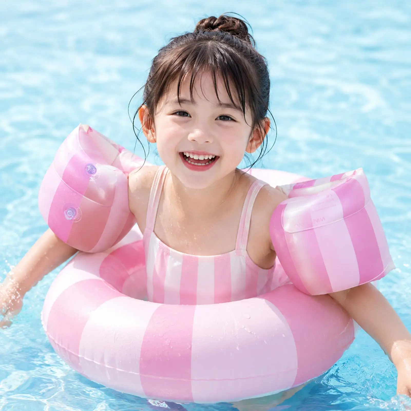 Pool Arm Floats Water Wings,1 Pair Stripe Floater Sleeves,For Boys Girls Outdoor Water Fun At Beach Lake River And Backyard