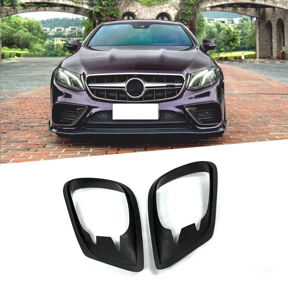 

For Sport Coupe 2017-2019 Carbon Fiber Front Bumper Foglamp Air Vent Trim Frame Mesh Cover for Mercedes Benz E Class C238