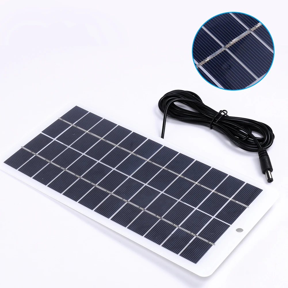 10W Portable Solar Panel 12V Battery Charger Voltage Regulator Power Bank Outdoor Solar Cell for Car Yacht RV Boat Moblie Batter