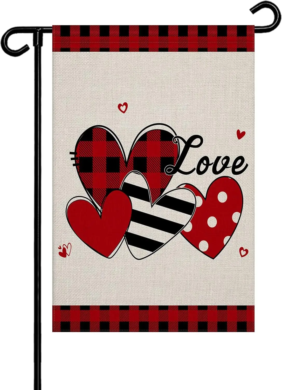 Romantic Love Garden Flag 28x40 Double Sided for All Seasons Decorative Welcome Yard Flags for Outside Décor,Saint Valentines Da