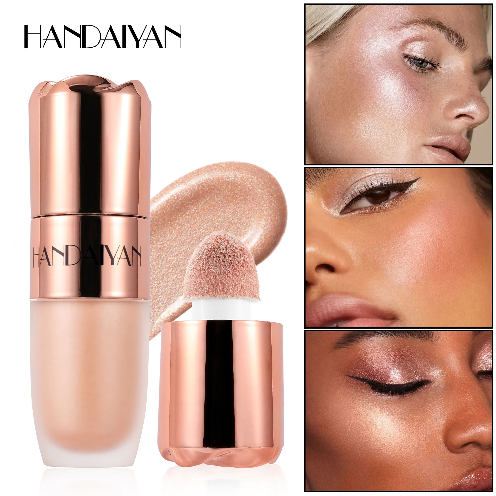 HANDAIYNA8 Colors of Highlighter Contouring Non-Greasy Lightweight Facial Makeup Suitable for Beginners Makeup