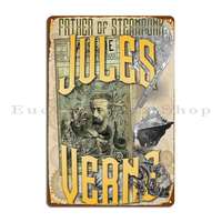 Jules Verne Father Of Steampunk Metal Signs Party Customize Iron Vintage Rusty Tin Sign Poster