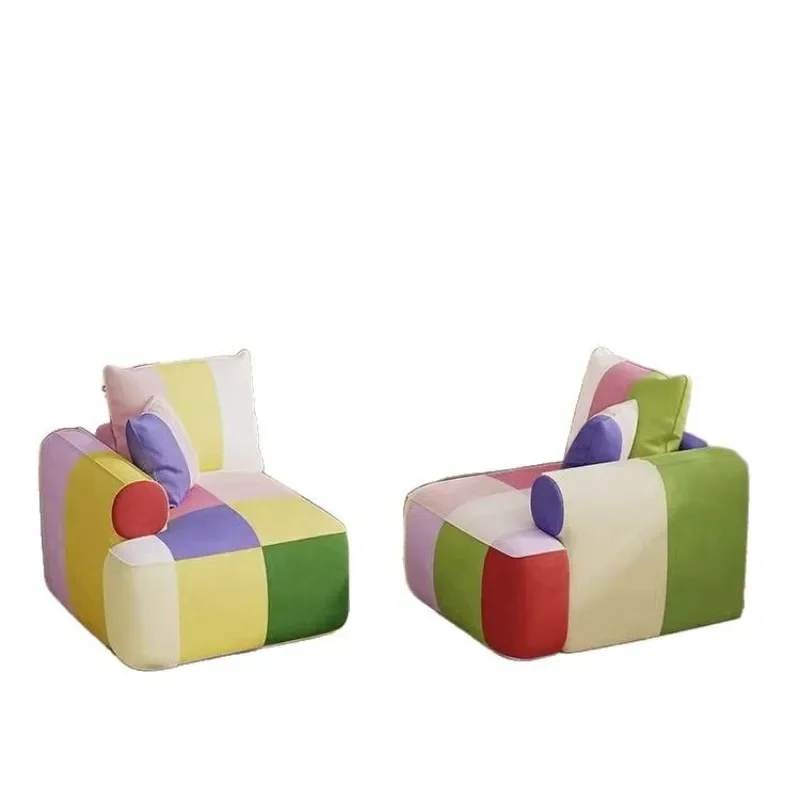 Children's reading corner reading library small sofa small apartment living room sofa bedroom double dopamine fabric sofa