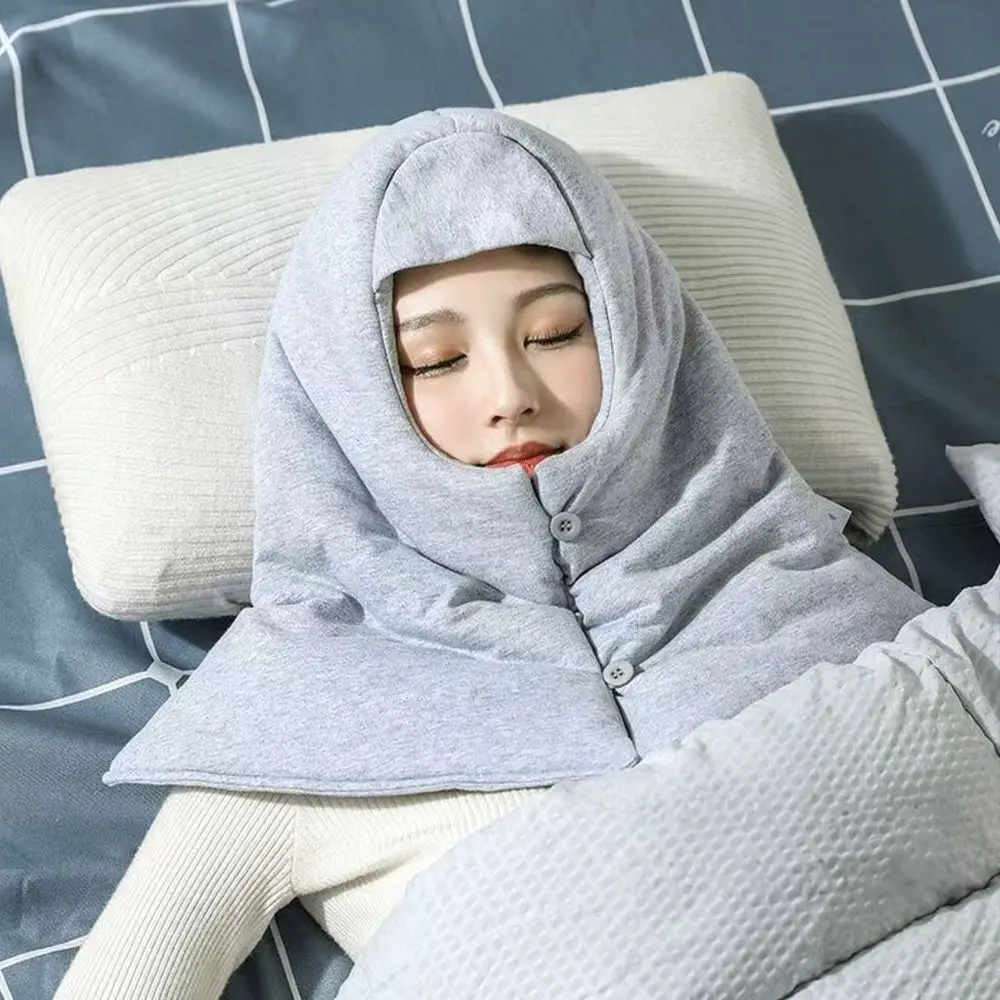 Breathable Cotton Sleep Bonnet Unisex Night Hat Warm Head Wrap Soft Comfortable Headwear For Elderly Postpartum Sleeping Aid
