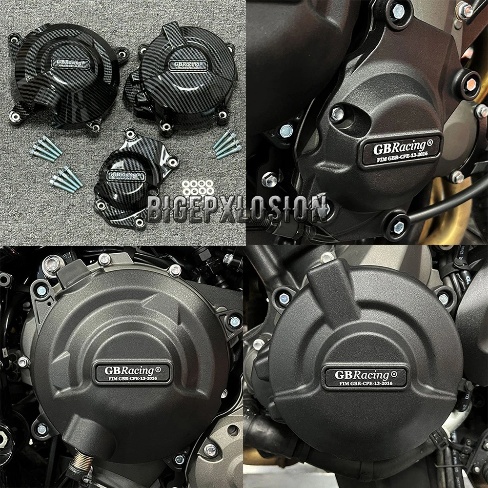 

Carbon Fiber Printing Motorcycles Engine Protective Cover For Triumph TRIDENT 660 - TIGER 660 2021-2025 & DAYTONA 660 2024-2025