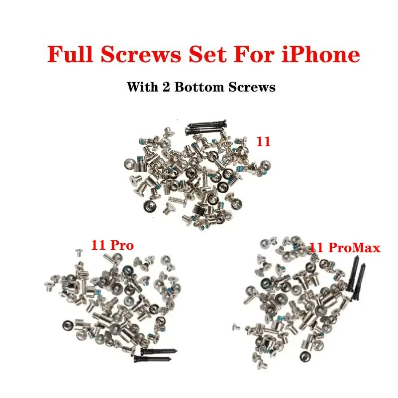 Screws Full Screw Set for iPhone X XR XS 6 6S 7 8 11 12 13 14 15 Plus Pro Max Repair bolt Complete Kit Replacement Parts