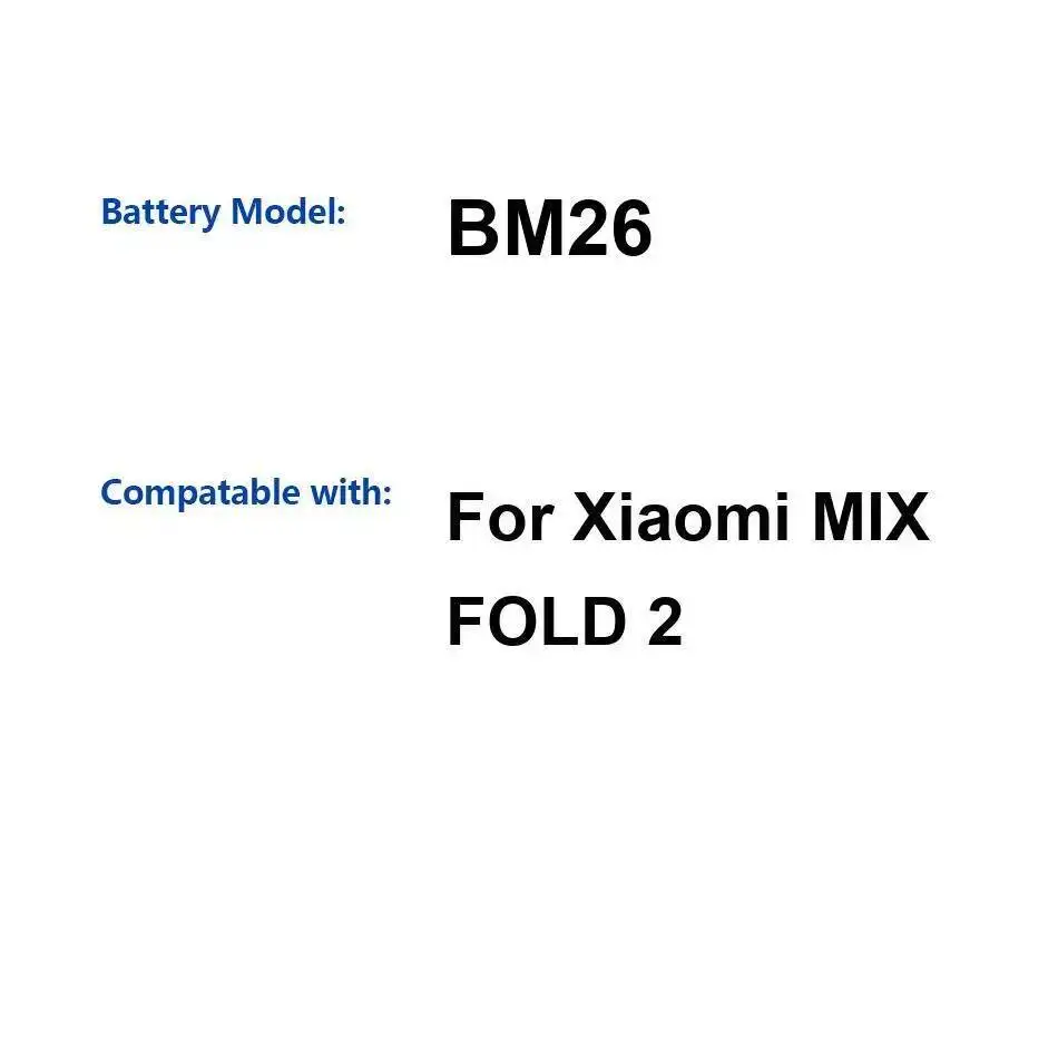 

BM26 2490Mah Lightweight Mobile Phone Battery For Xiaomi Mix Fold 2