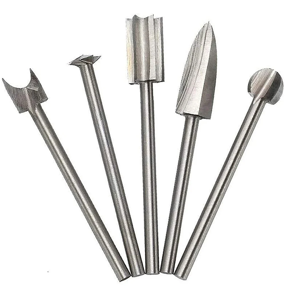 5PCS Elektrische Wurzel Carving Schleifen Kopf, Holz Carving und Gravur Bohrer Bits Fräsen Wurzel Cutter Carving Werkzeuge