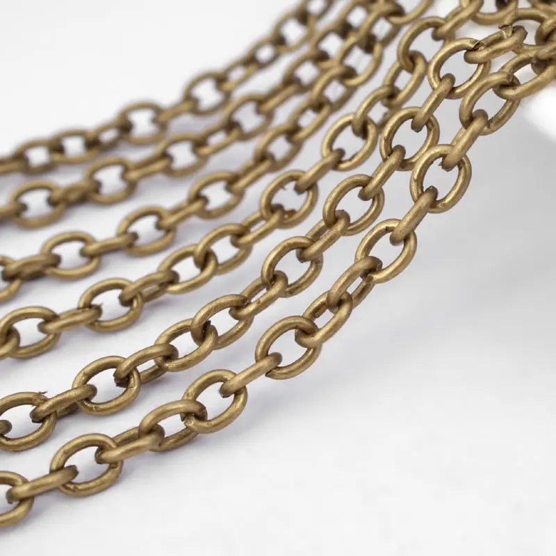 Antique Bronze Iron Round Wire O Shape Chain High Quality Necklace Diy Jewelry Accessories Rosediy Official Store image 4