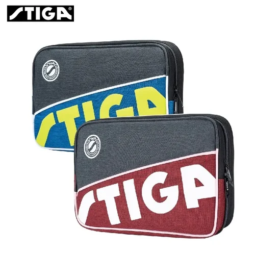 1 funda para raqueta de tenis de mesa STIGA, funda para raqueta cuadrada de doble capa STIGA, bolsa en forma de calabaza para raqueta de tenis de mesa