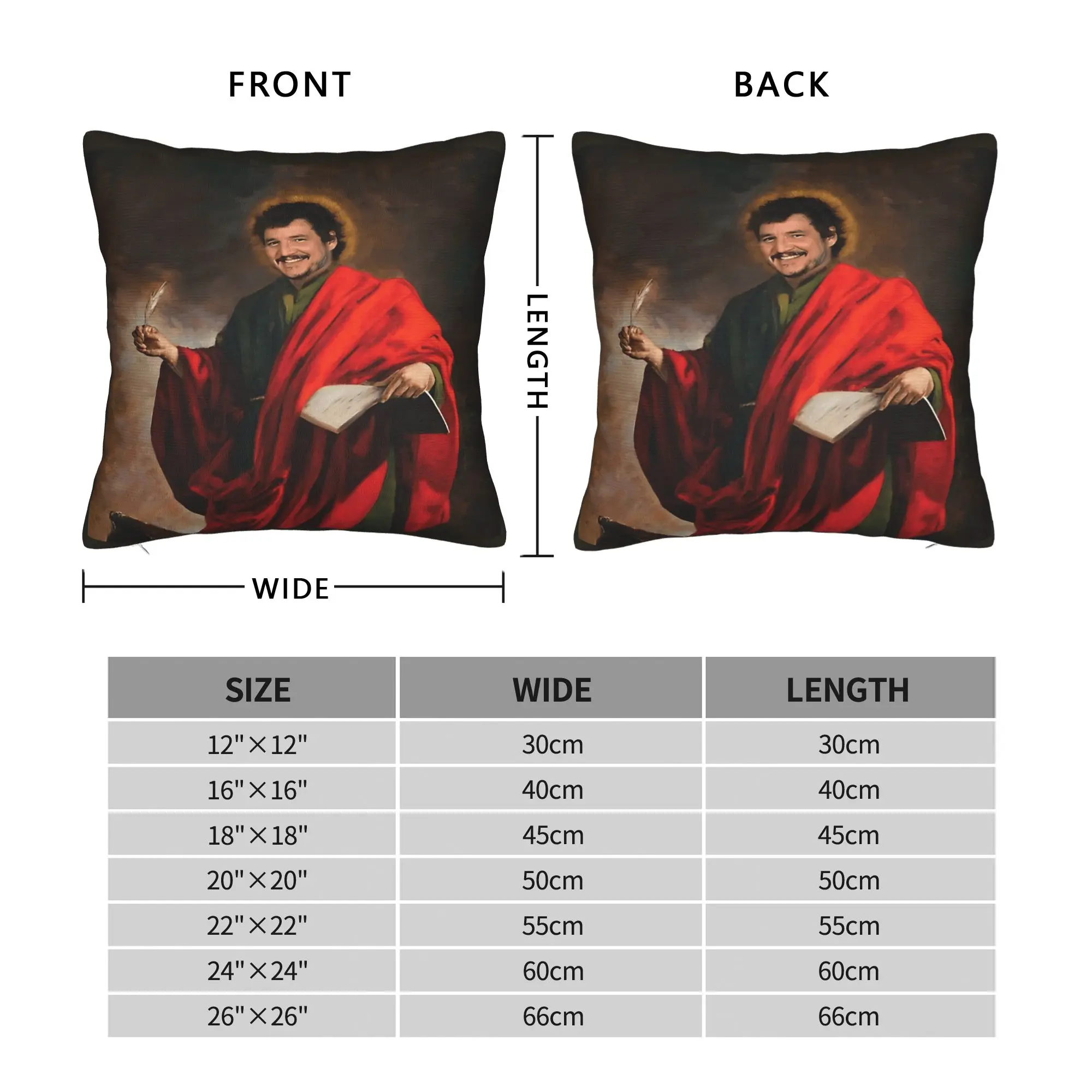 Jose Pedros Balmaceda Pascal Saint Pillow Cover  Square Cushion Cover Novelty Pillow Case For Sofa Home Decor