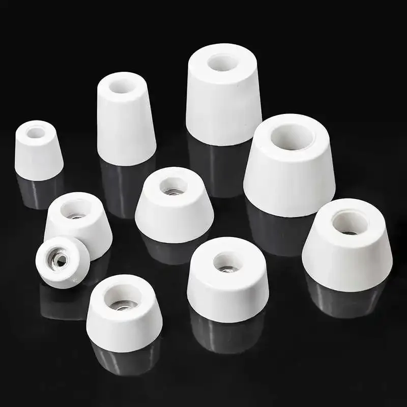 White Rubber Machine Foot Pad Shock-Absorbing Anti Slip Furniture Foot Pad Table Chair Leg Protection Cover Hardware 19mm-30mm