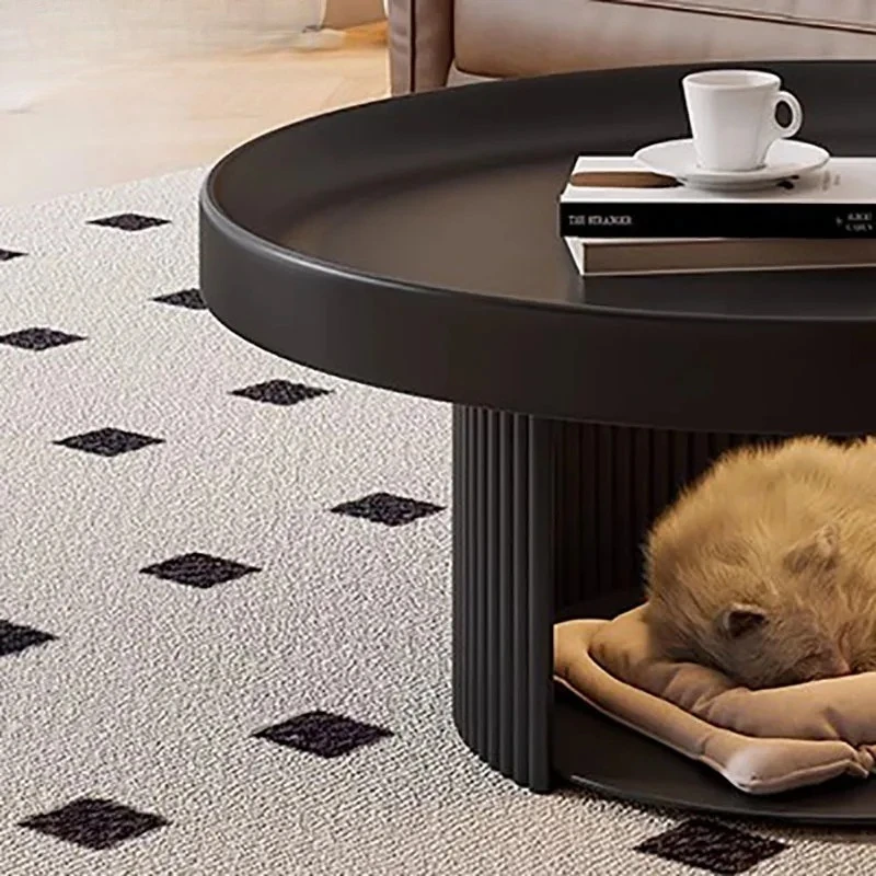 Modern Round Coffee Table With Storage Trendy Minimalist French Coffee Table Living Room Glam Table De Salon Home Furniture