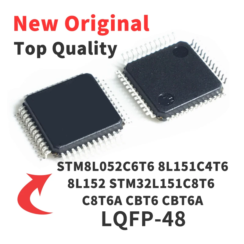 1 Piece STM8L052C6T6 STM8L151C4T6 STM8L152 STM32L151C8T6 STM32L151C8T6A STM32L151CBT6 STM32L151CBT6A LQFP-48 Chip IC