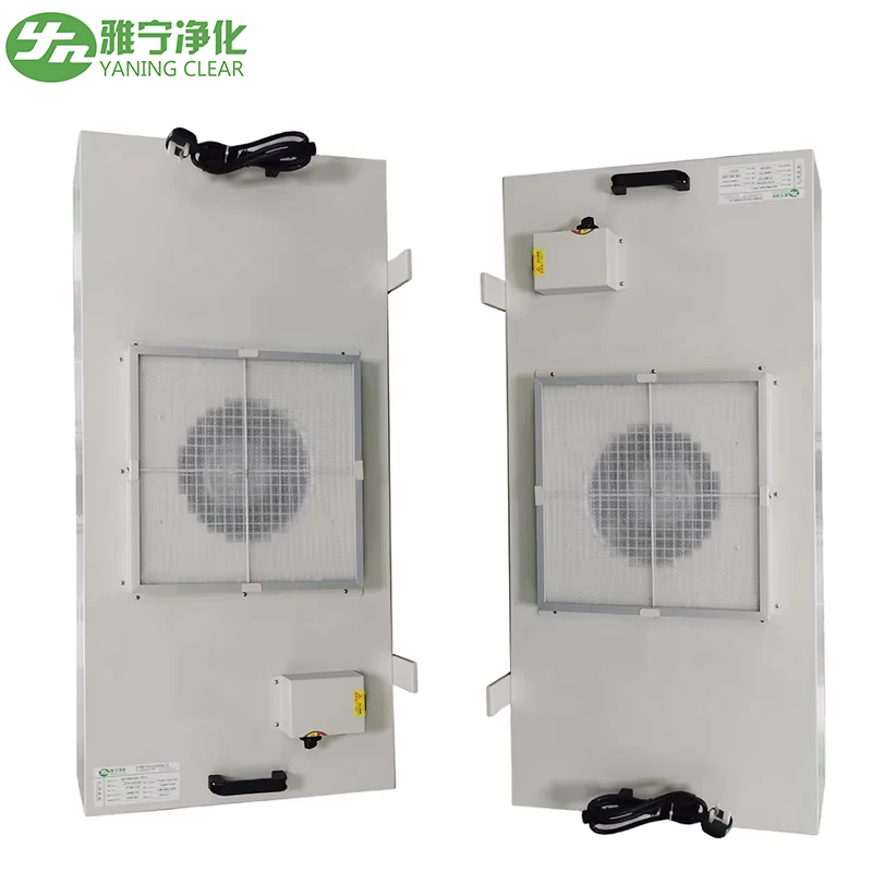 YANING Unidad de filtro de ventilador FFU de campana de flujo de aire laminar FFU H14 de bajo precio personalizada para techo de sala limpia