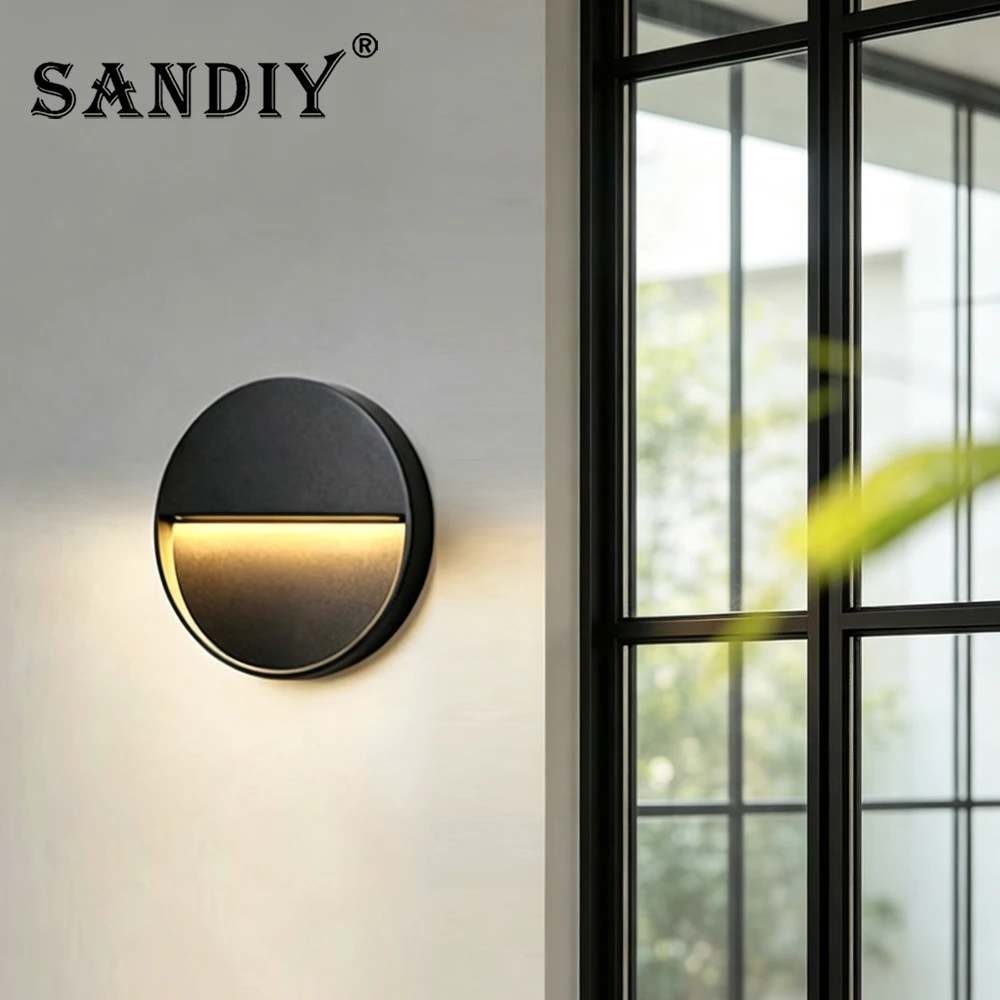 SANDIY External Wall Lights 6W 10W Outdoor Waterproof Lamp Led Stair Lighting for Porch Street Step Balcony Surface Mounted IP67