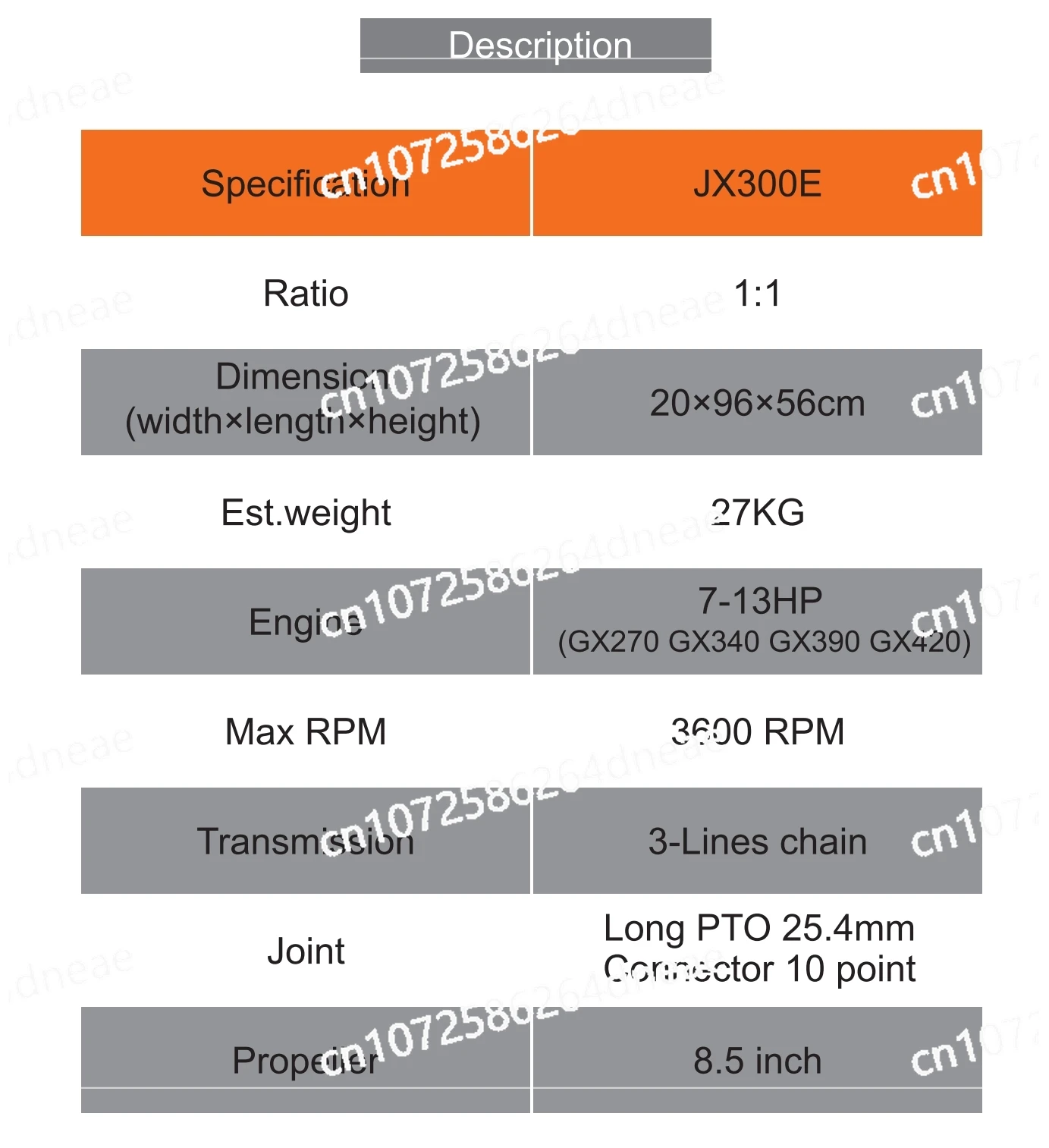 Surface Drive with 13HP-27HP Gasoline Engine Mud Motor Short Tail JX300E Best Choice for Fishman  for Mud Motor