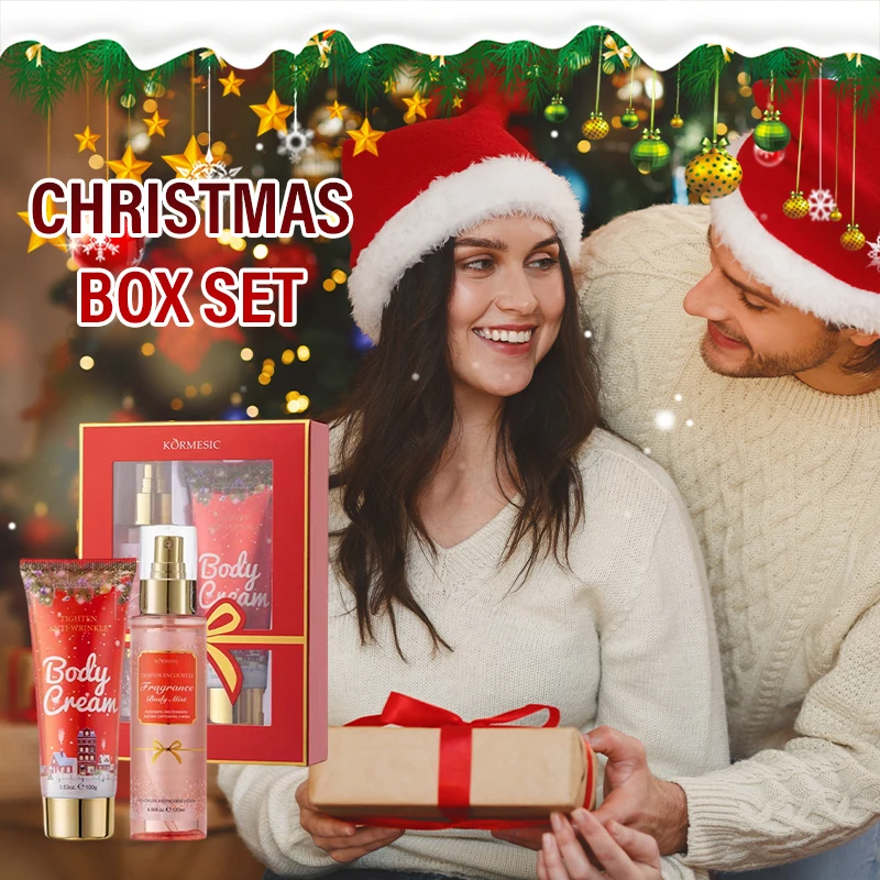 Body care Christmas set,fragrance spray and hand cream,charming fragrance,moisturizing,nourishing,locks in moisture,holiday gift