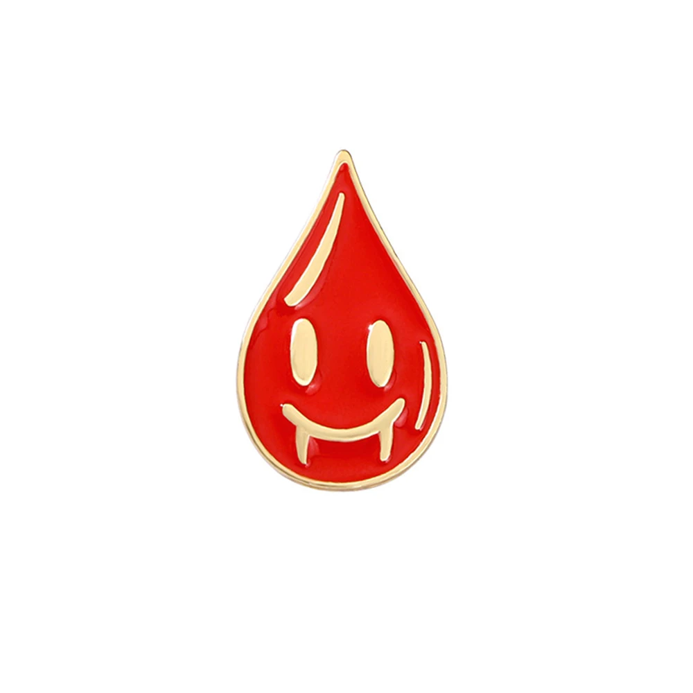 Medical Cartoon Small Blood Drop Brooch Lapel Backpack Metal Badge Pin Doctor Clothing Accessories Jewelry Gifts for Nurses