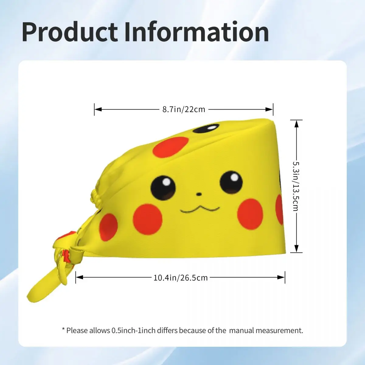 Benutzerdefinierte Bikachus Scrubs Cap Chirurgische Hüte Frauen Männer Serie Videospiele       OP-Haube, Stillmütze, Laborarbeitsmütze