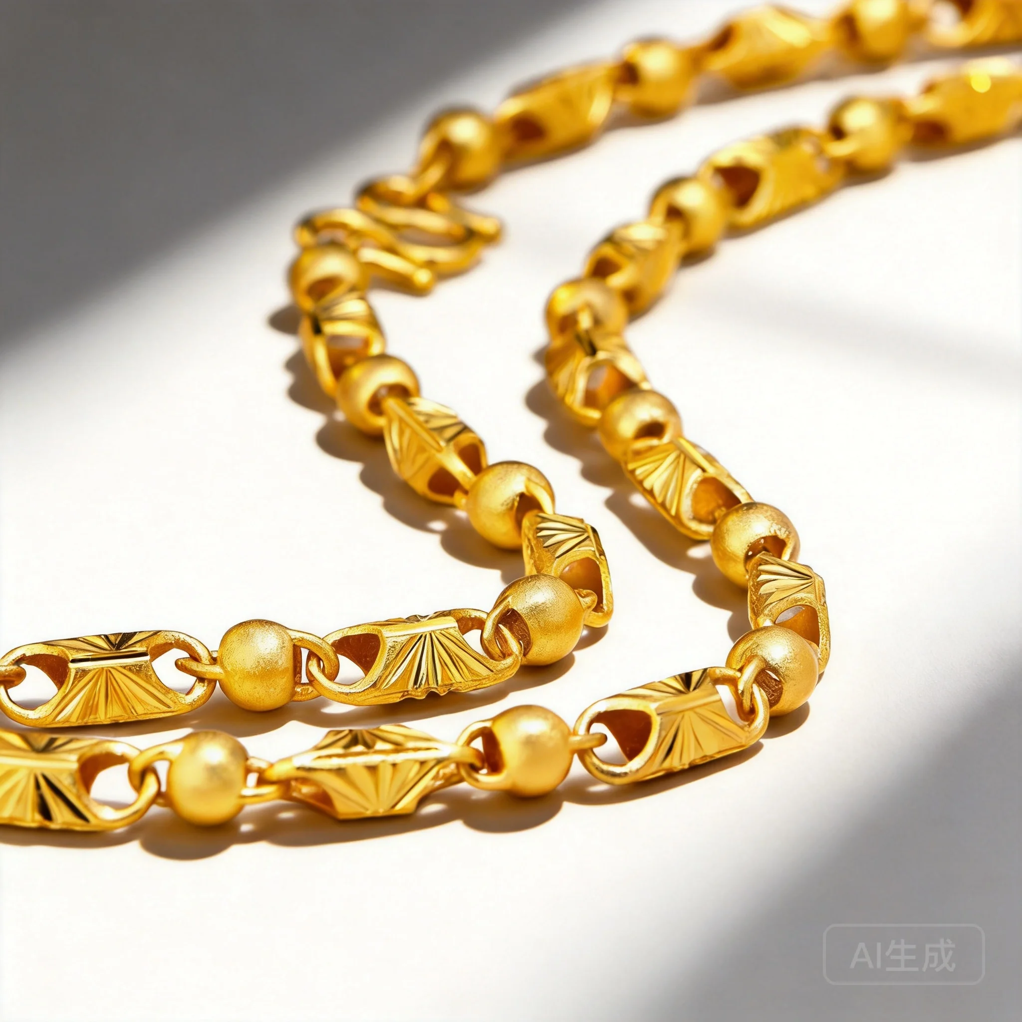Men's Faux Gold Hollow Rice Pattern Engraved Chain Necklace 2026 Trendy Minimalist Daily Wear Party Jewelry Male Fashion Accesso