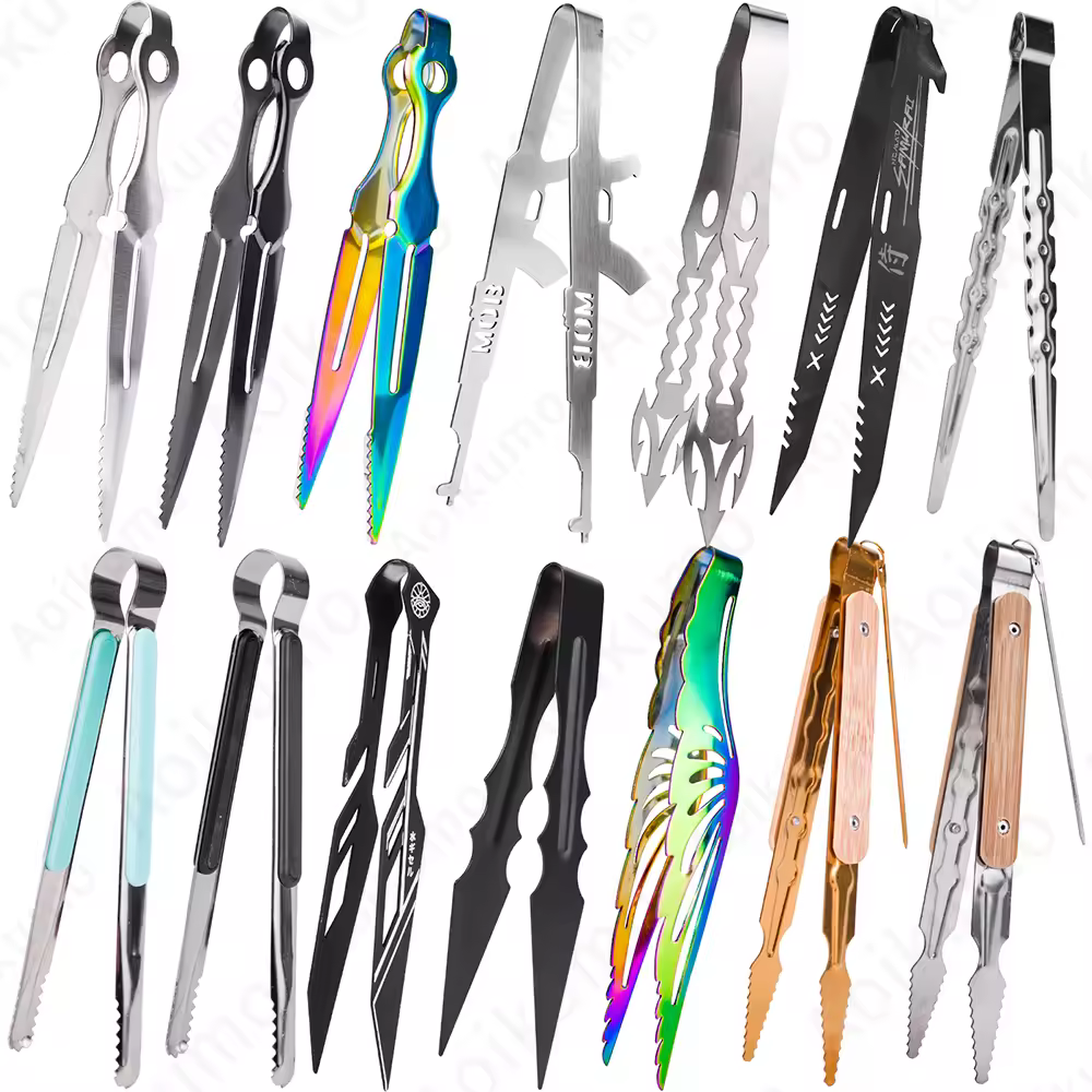 מלקחיים בינוניים לכל סוגי הנרגילות, דגם Si Alpha AK Rainbow, לשימוש עם פחם נרגילה