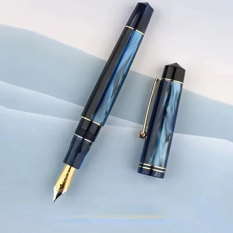

Majohn M800 Dark Blue Green Resin Fountain Pen with German Bock Stainless Steel Nib 0.5mm Luxury Writing Pen for Office