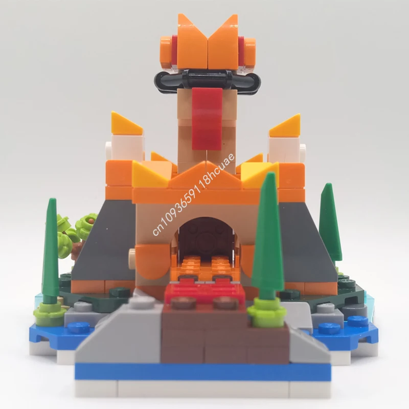 

205pcs MOC Orange Castle Castle Building Blocks Christmas Inspires Unlimited Creativity idea DIY Construction Children M Gift