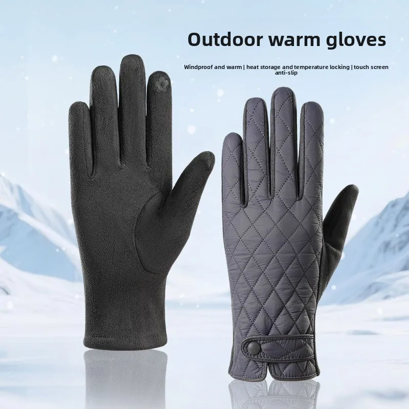 Premium Women Winter Ski Gloves Thickened Fleece Lined Soft Windproof Coldproof Waterproof for Outdoor Cycling and Driving