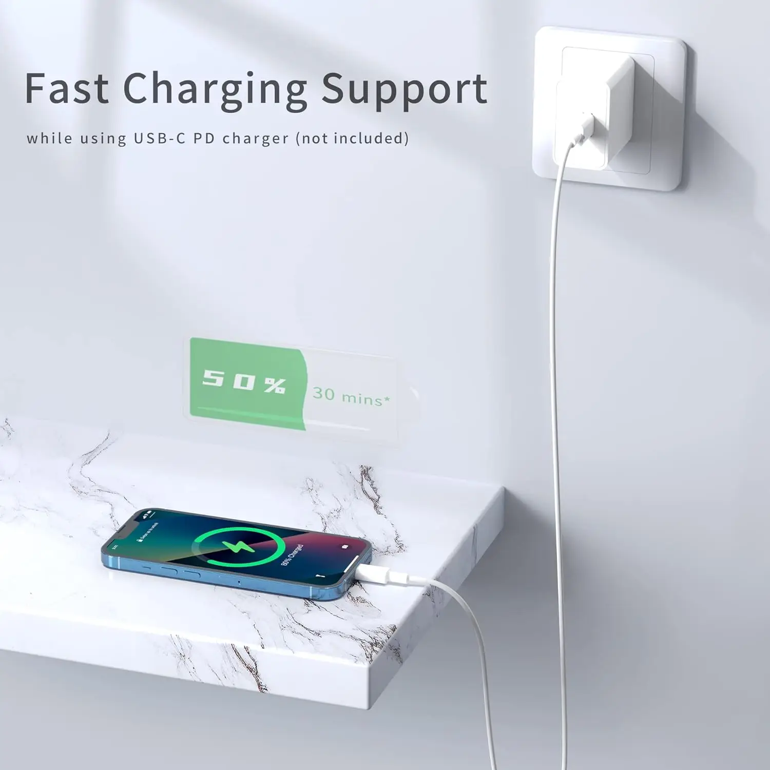 كابل شاحن سريع بإضاءة PD 20 وات USB C لهاتف iPhone 14 13 12 11 Pro Max X XR Plus خط مزامنة بيانات iPad لهاتف Apple MFI معتمد #2