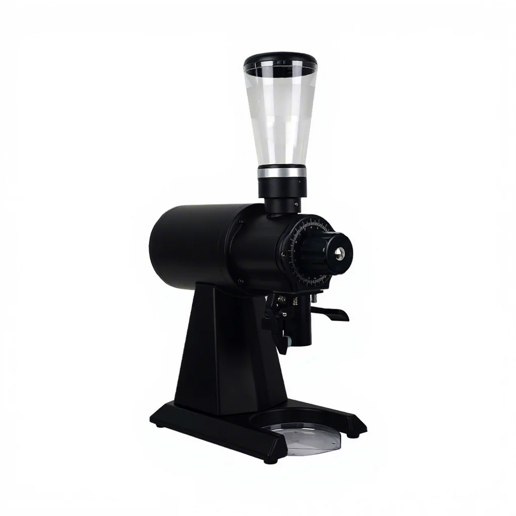 1. Quantitative Coffee Grinder 98mm Flat Burr Commercial 250g Hopper Structure for Professional Coffee Processing
