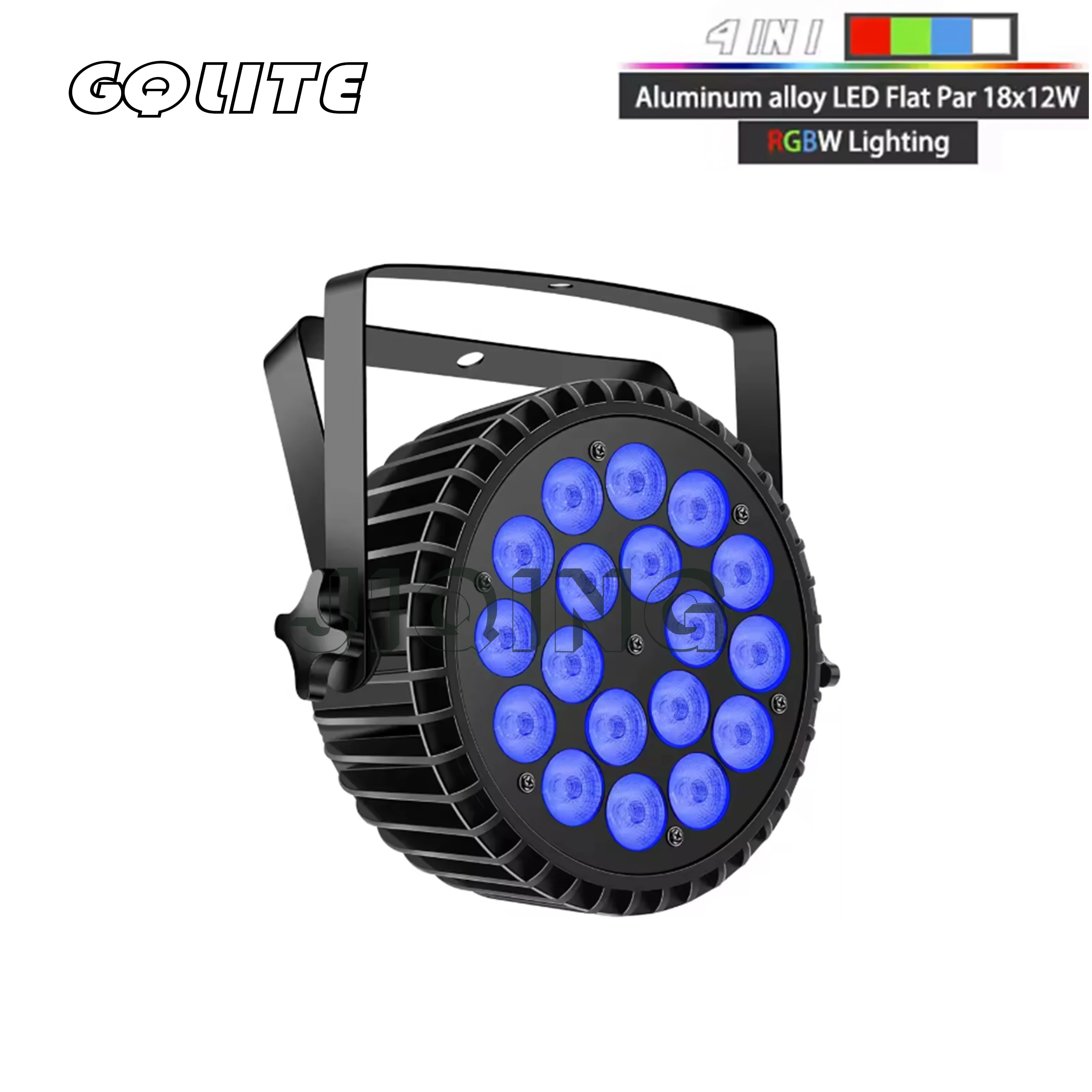 GQLITE 6PCS Aluminum Alloy LED Par 18x12W RGBWLights 4in1 LED Lighting DMX512 Disco Light Professional Stage Dj  Fast Shipping