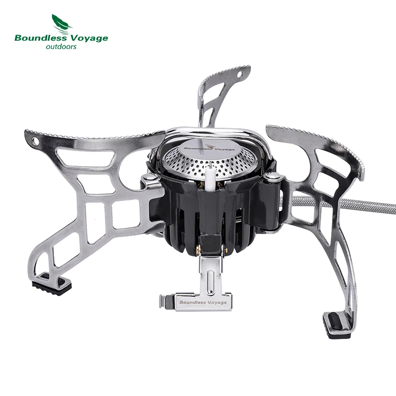 Kuchenka Gazowa Składana do Kempingu Boundless Voyage z Zapalnikiem, Przenośna, Składana, Wykonana ze Stopu Aluminium, 3500W BVS02