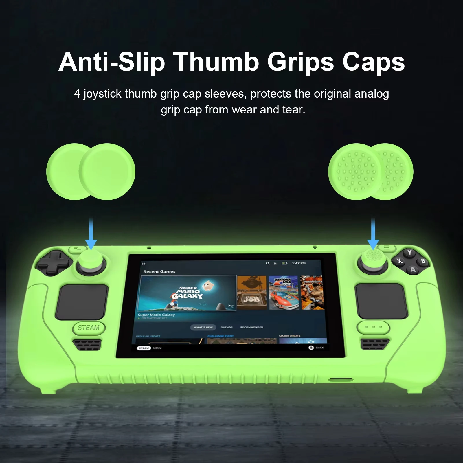 Gaming Console Steam Deck - Funda protectora de silicona gruesa todo