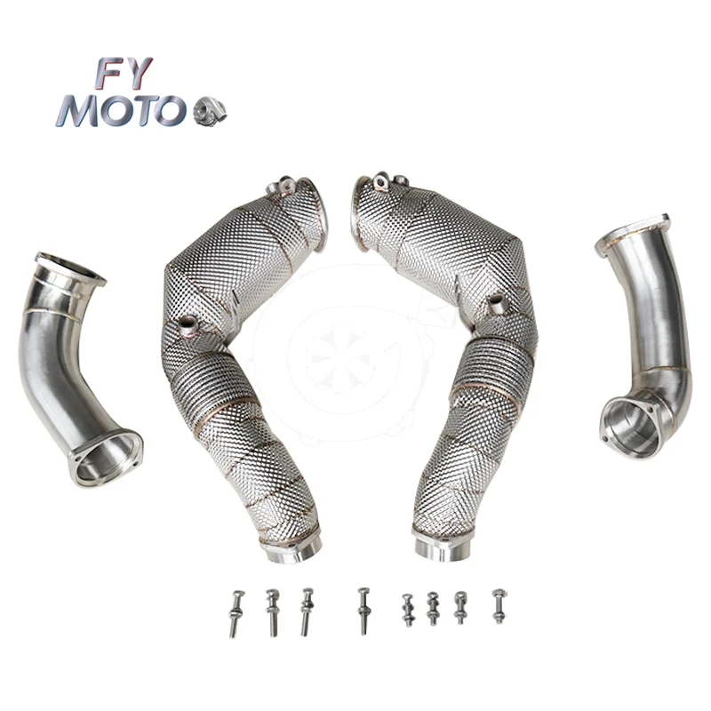 

Exhaust Catted Downpipe For BMW M5 F90 S63M X5M (F95) X6M (F96) 2022+ Models With V8 Twin Turbo With Heat Shield