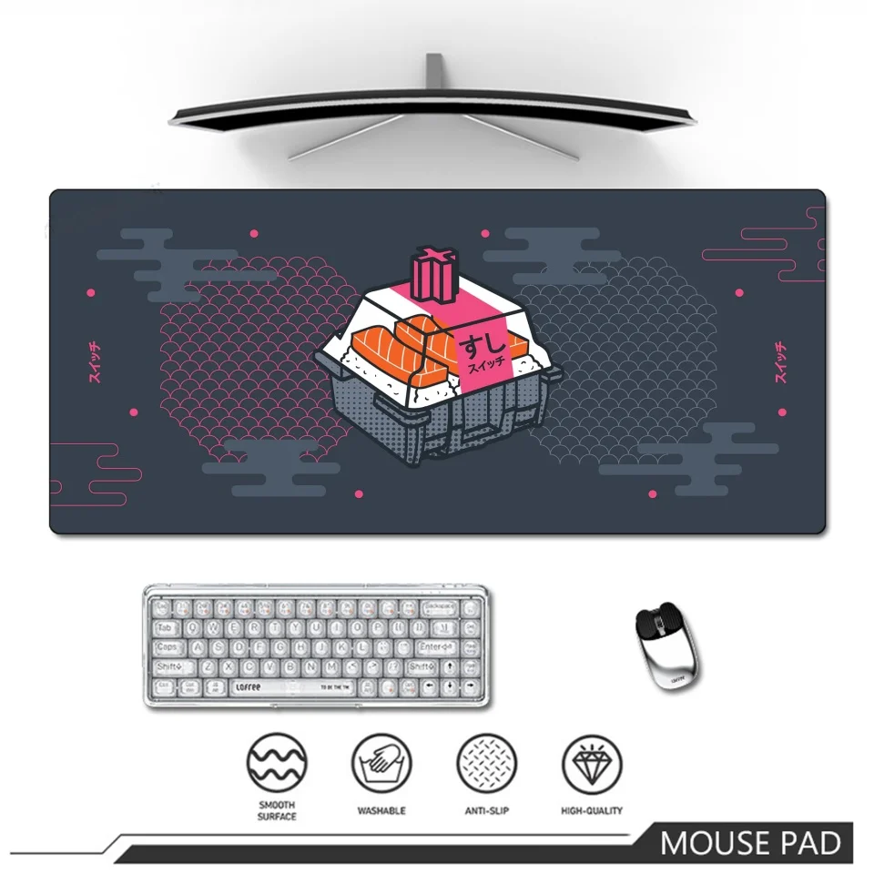 

large Mouse Pads Keyboard Desk Mat Rubeer Anime Switch Computer desk Table Mousepad anime Gamer pad office rug Mouse carpet