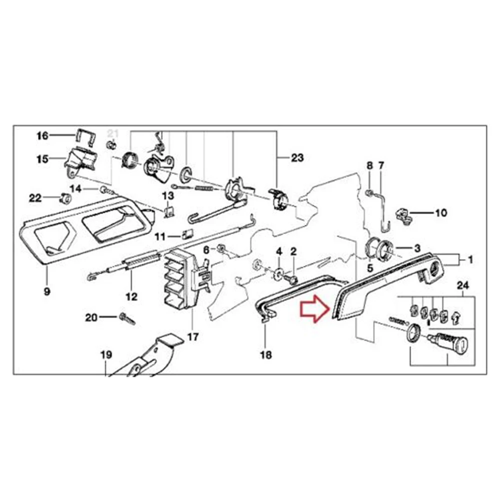 2 Stücke Auto Außentürgriff Dichtung Dichtungen Für BMW 3er E36 5er E34 7er E32 Z3 2-türen – Detail 10