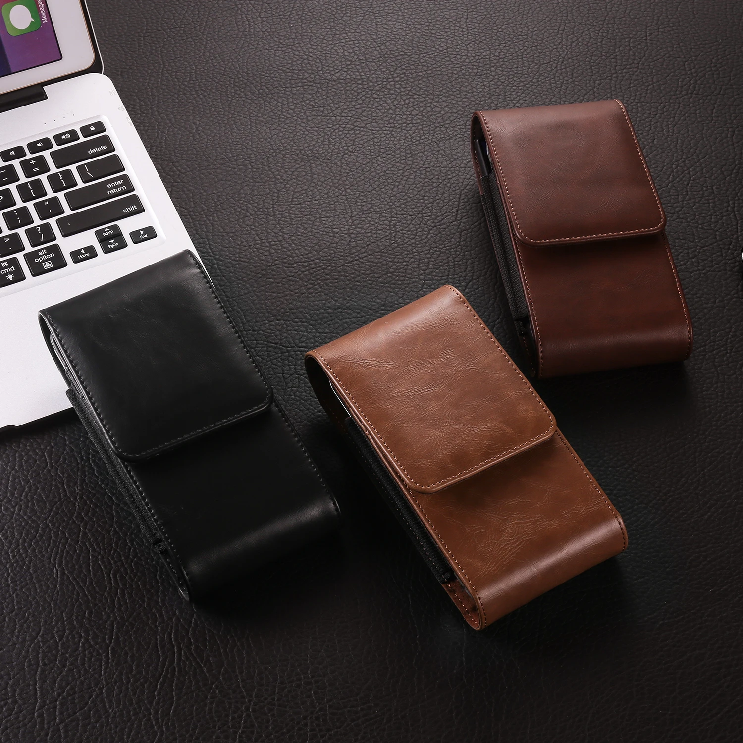 

Vertical Dual Pouch Design Cell Phone Belt Pouch For IPHONE16 15 14 11 13PRO MAX XR X 876 S25Ultra S24Ultra Men Belt Flip Case