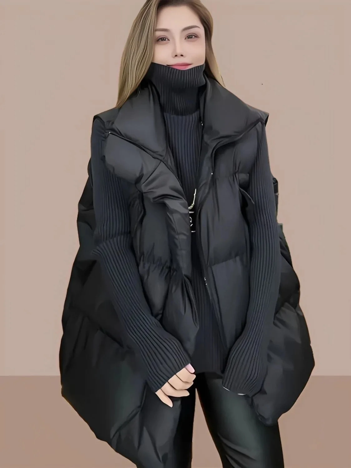 Colete de Inverno para Mulheres Tamanho Grande 4XL Parkas Casuais Sem Mangas Casaco Puffer Feminino Coreano Jaqueta de Algodão Acolchoada