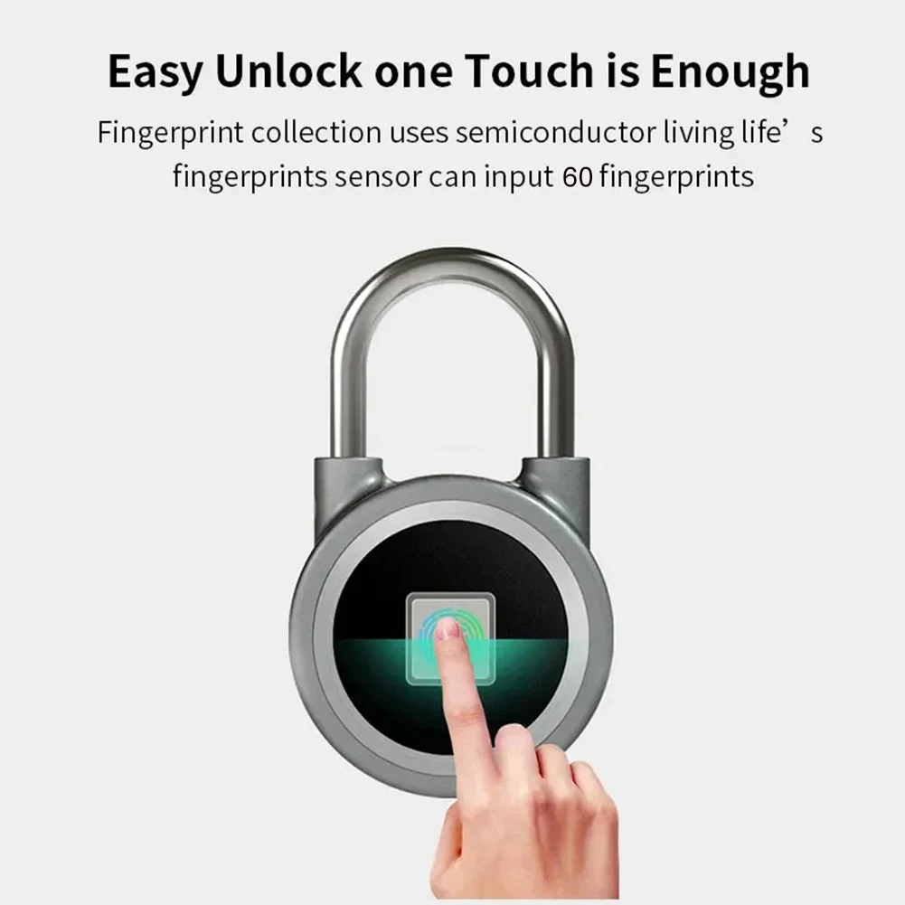 Smart Padlock Fingerprint Lock APP Keyless Unlocking Smart Fingerprint Lock Waterproof Anti-theft Door Drawer Lock For Home