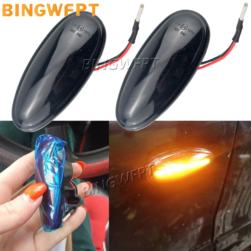 Car LED Dynamic Side Marker Light Turn Signal Lamps For Mitsubishi Lancer 8 Montero 3 Pajero 3 Outlander 1 Delica 4 i Miev Space