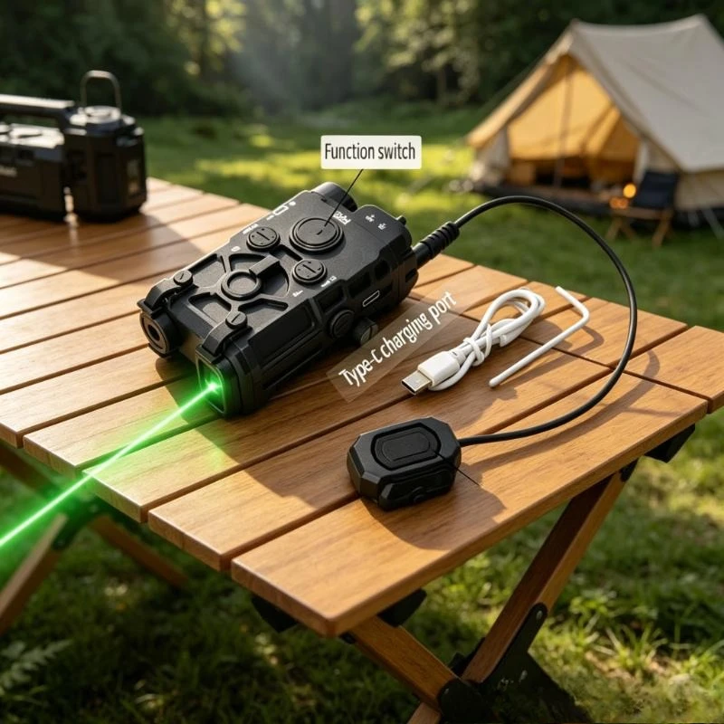 Practical Tactical Organizer Box, Red & Green Light Marker Flashlight Pack, Outdoor Toy Parts
