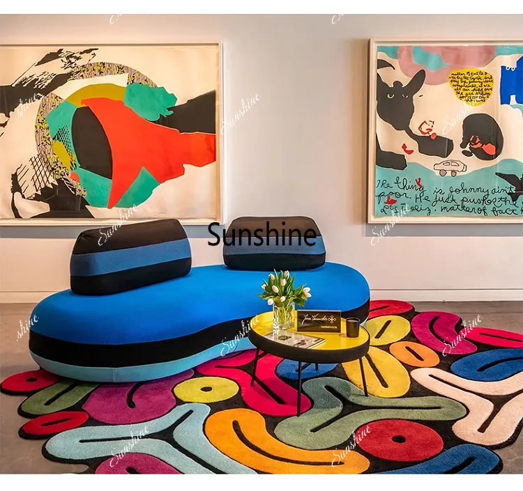 Creative cream style special-shaped design, colored candy, modular combination fabric sofa