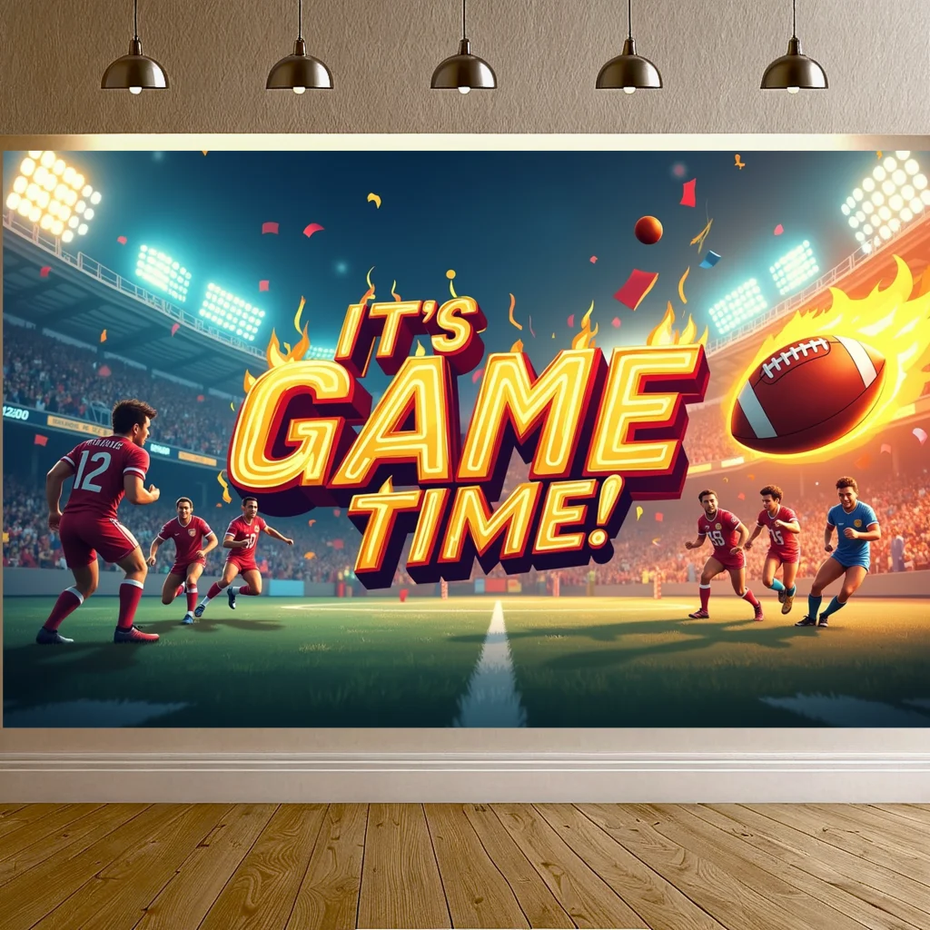 Decorative Sports banner Personalized Customizable Outdoor Event decor Flexible Football banner for Events