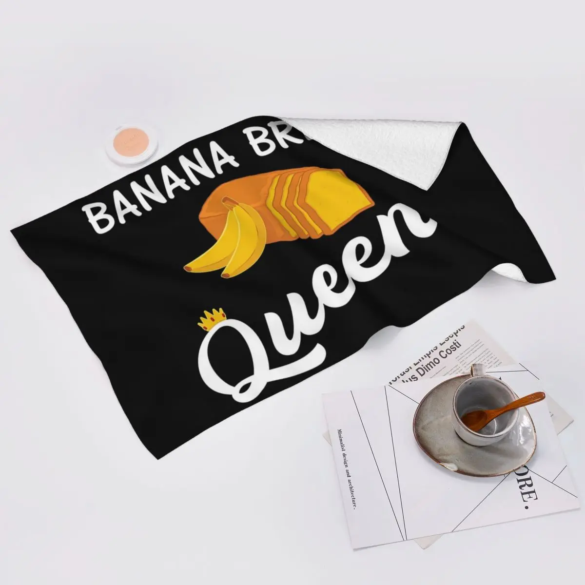 Custom Baking Banana Bread Queen Soft Face Towel Quick Dry Pool Bath Cotton Towels Breathable