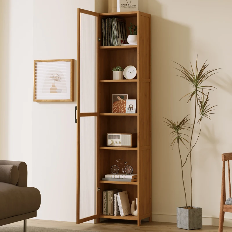 crevice bookcase bookshelf shelf floor to wall simple simple living room cabinet household bedroom storage storage cabinet