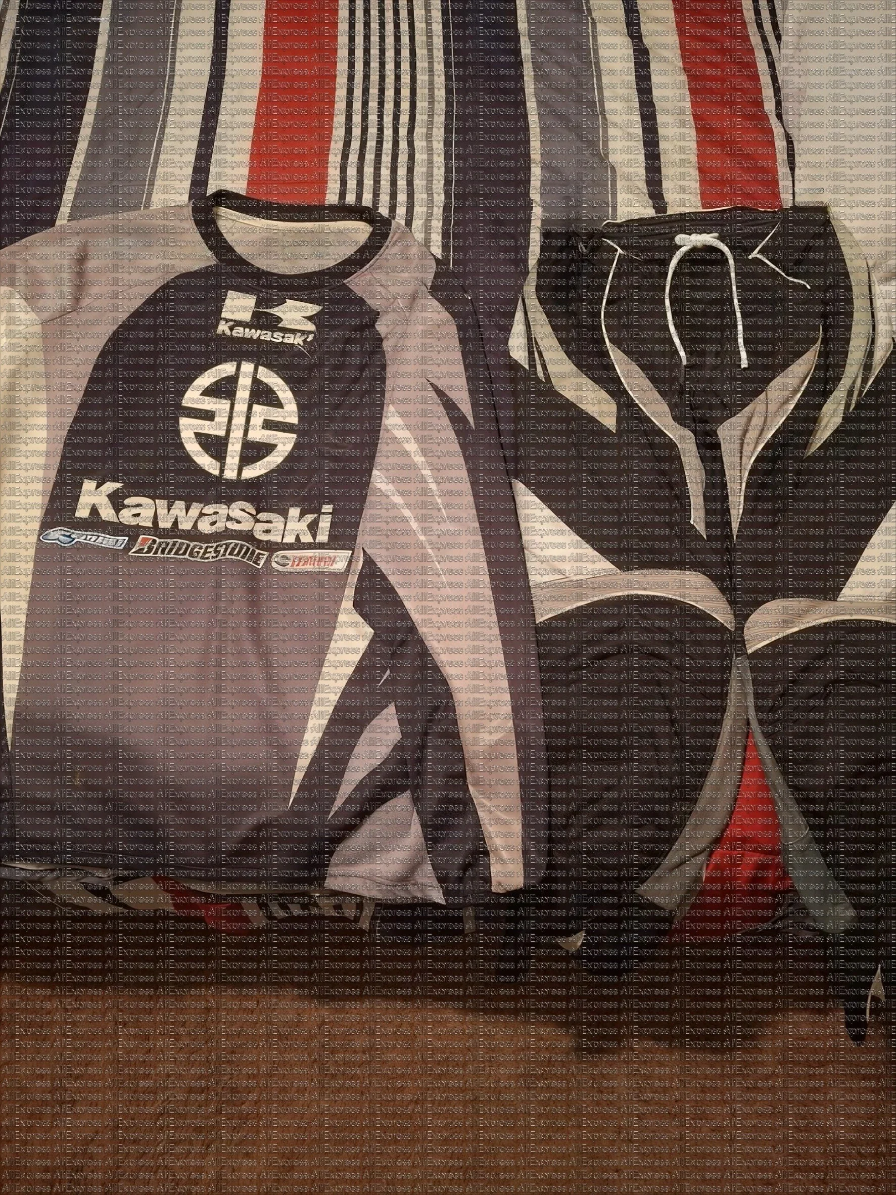 

Мужской гоночный комплект Kawasaki для мотокросса и активного отдыха: быстросохнущая дышащая майка с длинным рукавом и брюки для осени