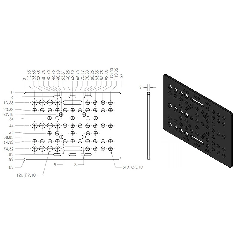 AS94-CNC Gantry Plate V Slot Universal Plate Aluminium V Slot Aluminium Linear Extrusion For Openbuilds