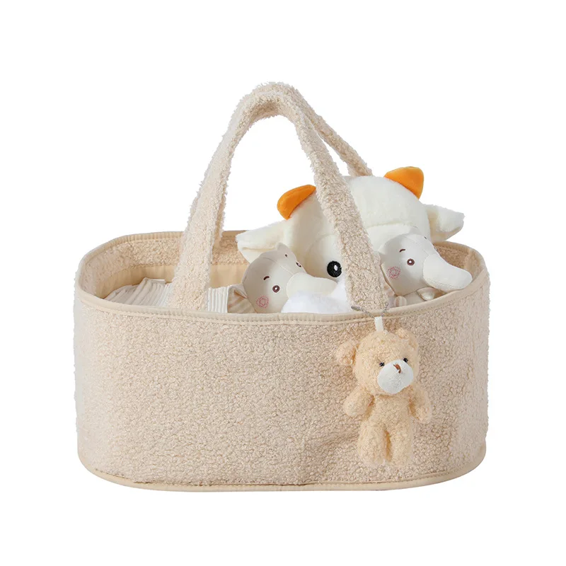 PANGDUpunPlush-Sacs à couches ovales pour bébé, empileurs et caddies de couches ours, articles pour nouveau-né, évaluation pour les soins de bébé